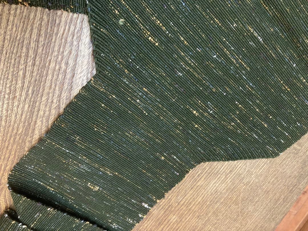 Os626 裂織 名古屋帯 緑