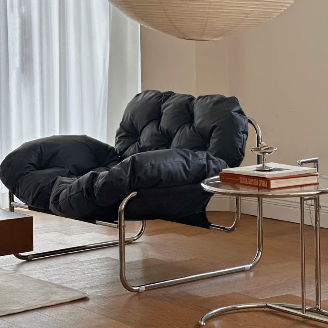 【値下げ】ART OF BLACK 1人掛けソファ ブラック　オットマン付き