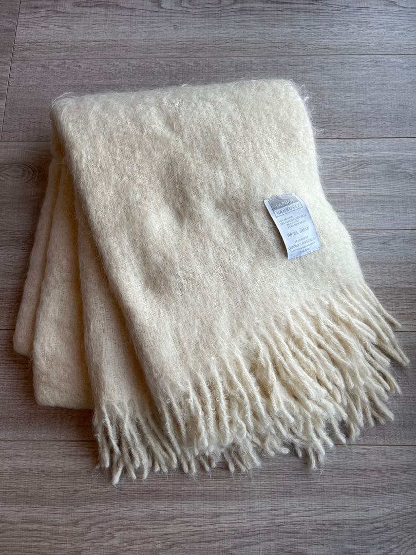 サ*ラ様 LAPUAN KANKURIT モヘアブランケット アイボリー