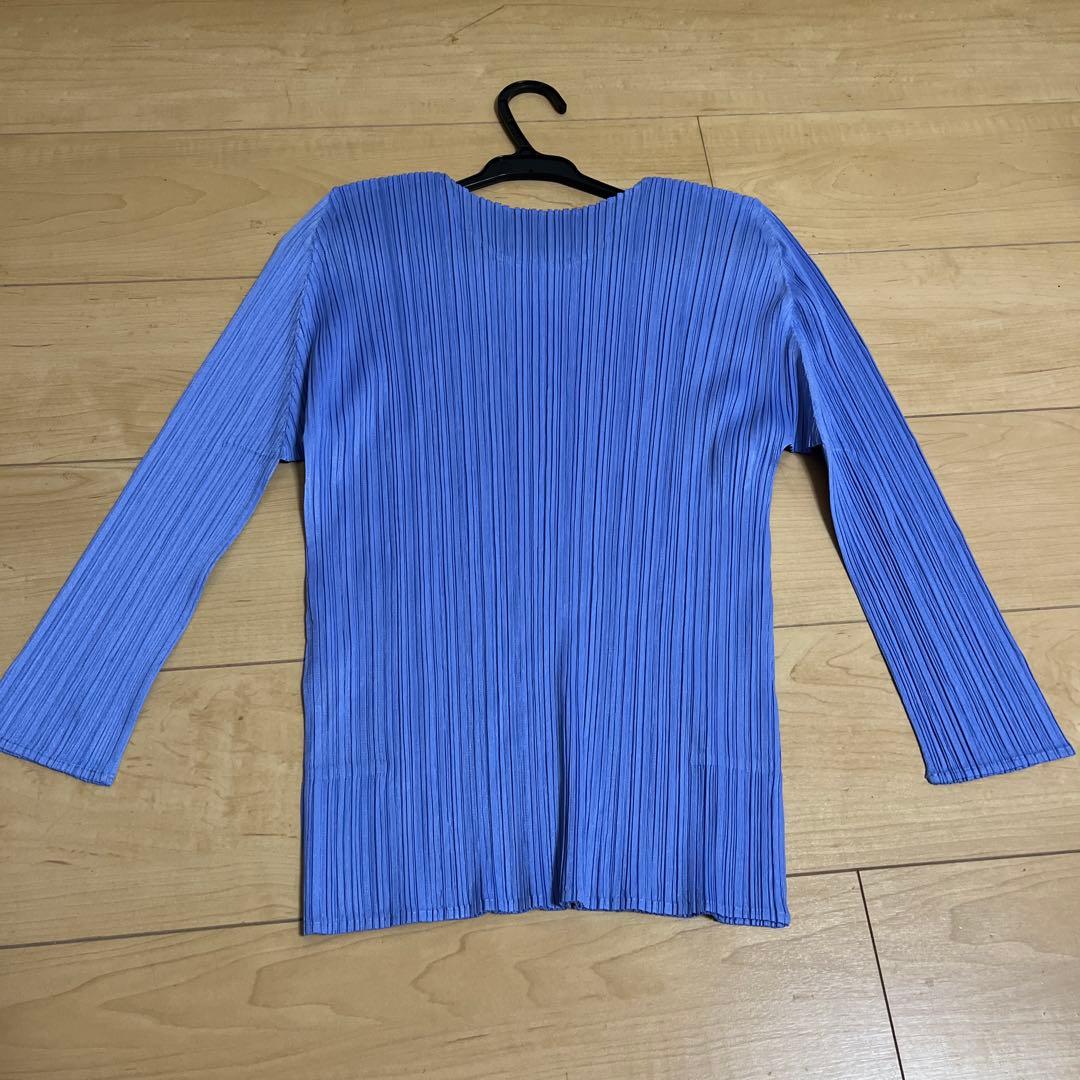 PLEATS PLEASE(プリーツプリーズ) ロングTシャツ ブルー サイズ3