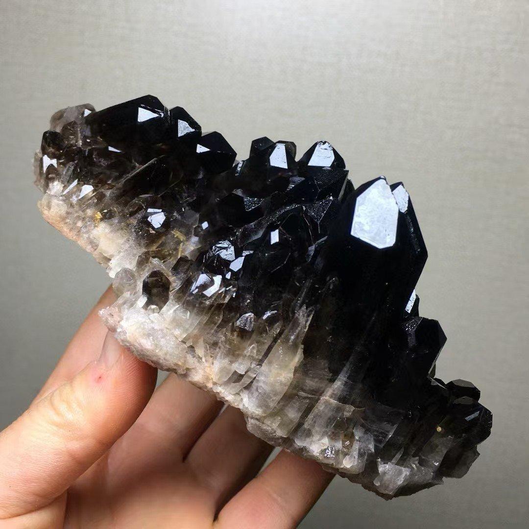 AAAA級魔除け天然モリオン黒水晶クラスターB1210/YS/1000/190D