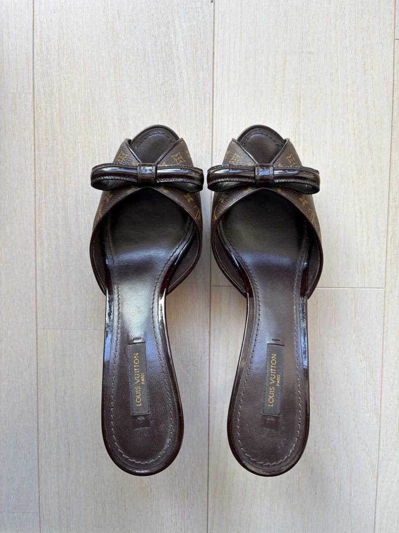 【Louis Vuitton】ブラウン ミュール 38サイズ