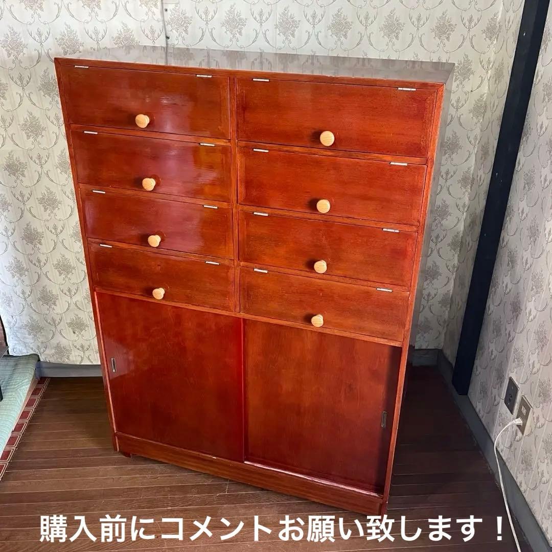 【アンティーク】木製 パタパタ下駄箱 靴箱 シューズボックス 収納棚 古民家