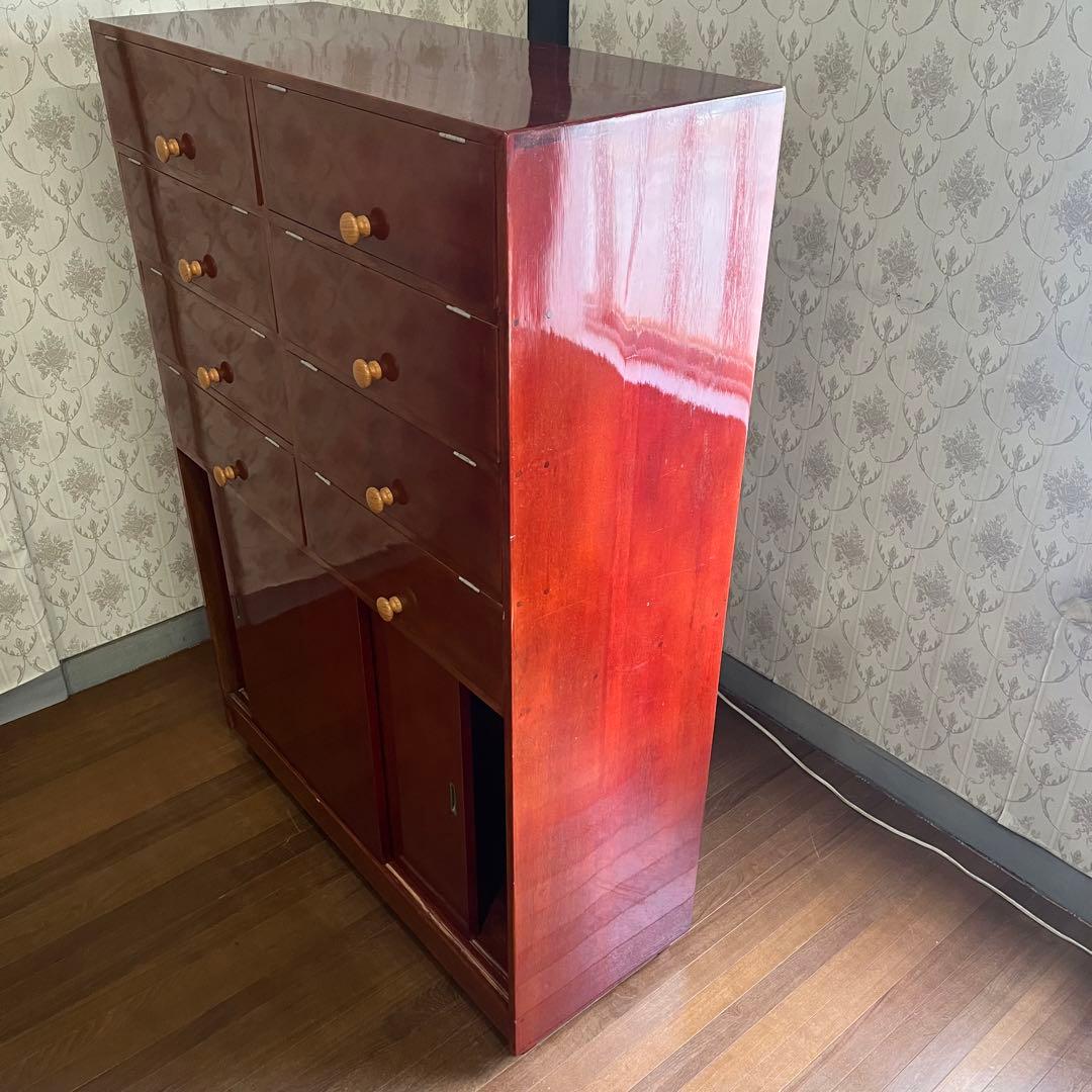 【アンティーク】木製 パタパタ下駄箱 靴箱 シューズボックス 収納棚 古民家