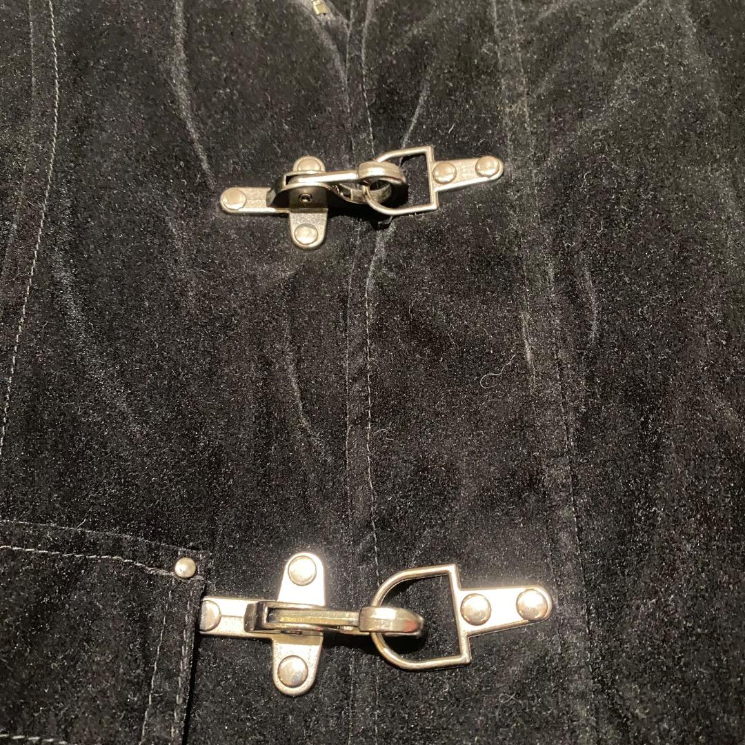 ネオお兄系 パンクy2k v系 ネックベルト ファスナー ギミック ベロアコート