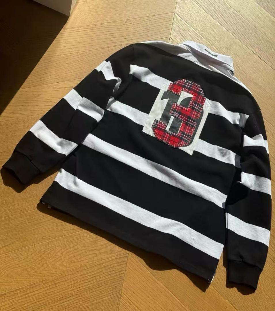 Supreme ストライプ長袖ポロシャツ 新品タグ付き