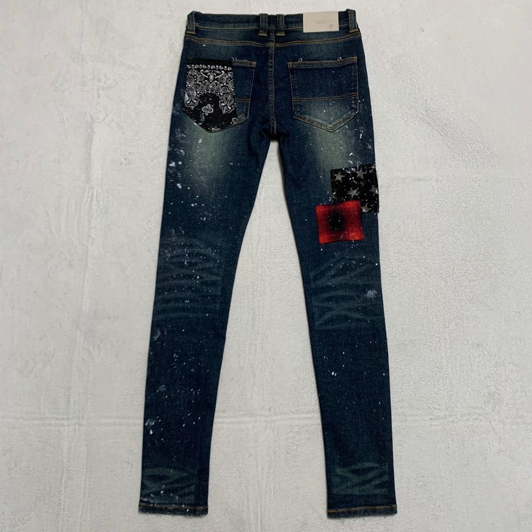 《レア》NO ID.×OVERDESIGN ストレッチ パッチワークスキニー