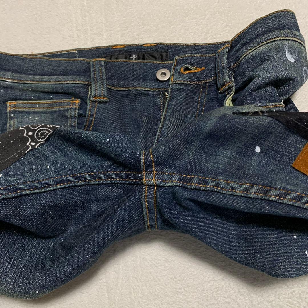 《レア》NO ID.×OVERDESIGN ストレッチ パッチワークスキニー