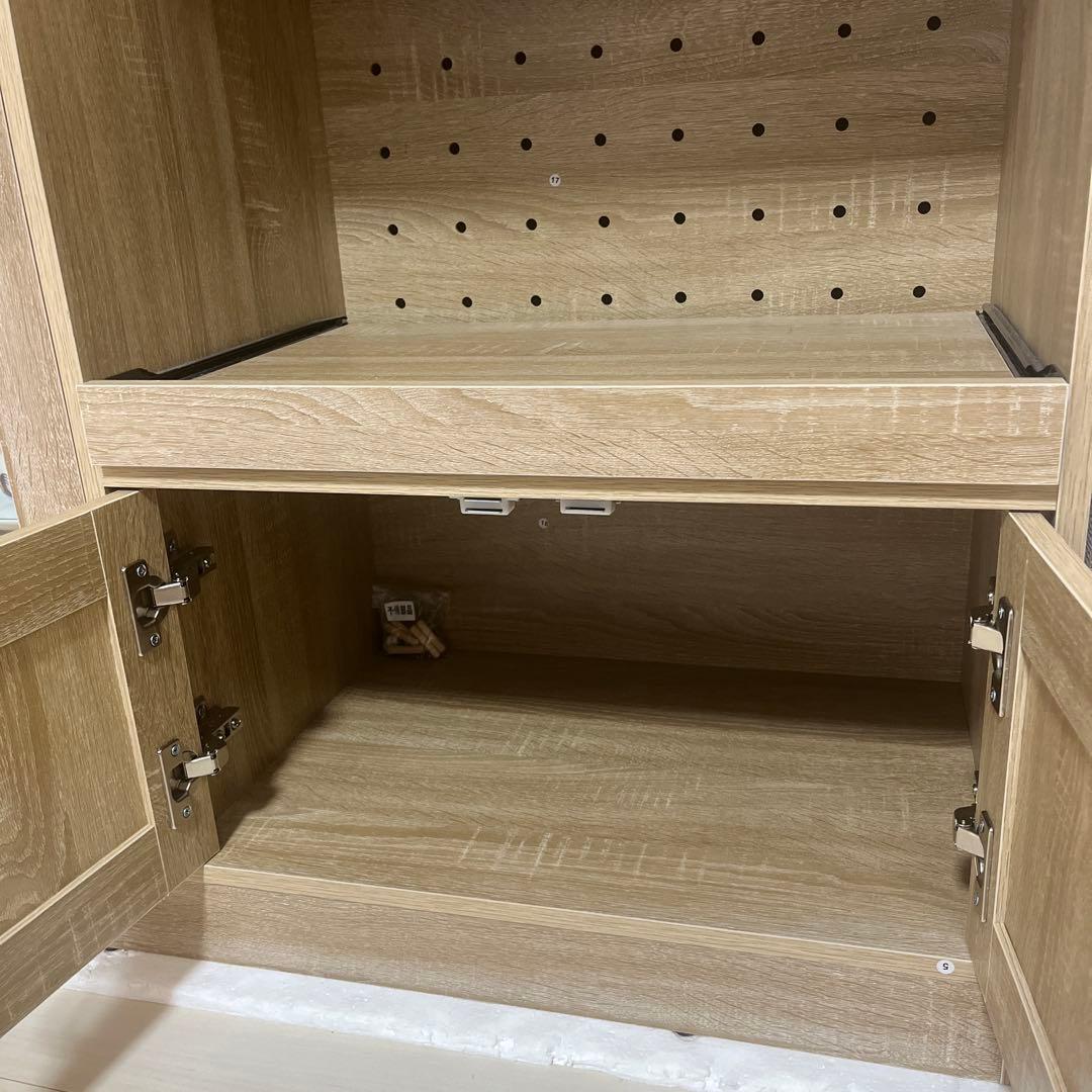 食器棚 収納棚 レンジ台 キッチン収納 ２口コンセント　組み立済 状態綺麗！