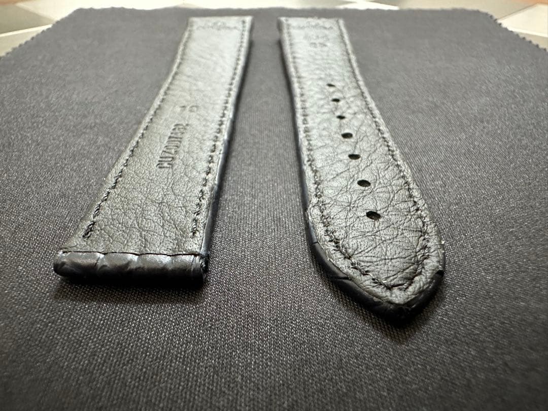 【純正品】OMEGA ネイビーアリゲーターレザーストラップ 19mm