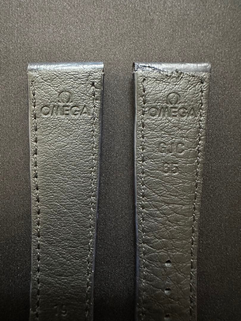 【純正品】OMEGA ネイビーアリゲーターレザーストラップ 19mm