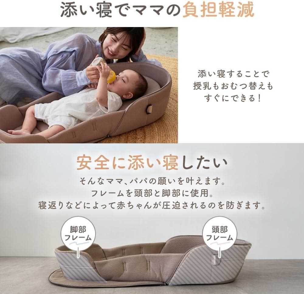 新品 LASIEM(ラシエム) ベッドインベッド ベビーベッド 折りたたみ