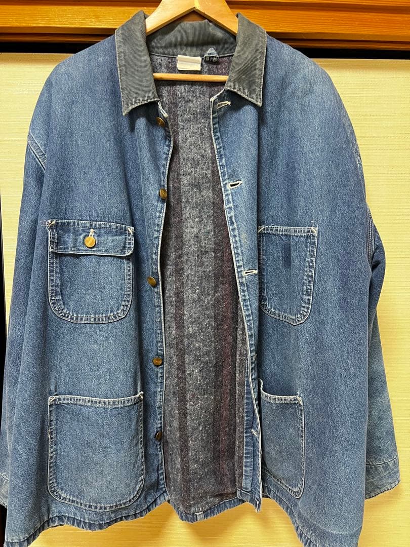 carhartt デニムカバーオール チェック裏地付き