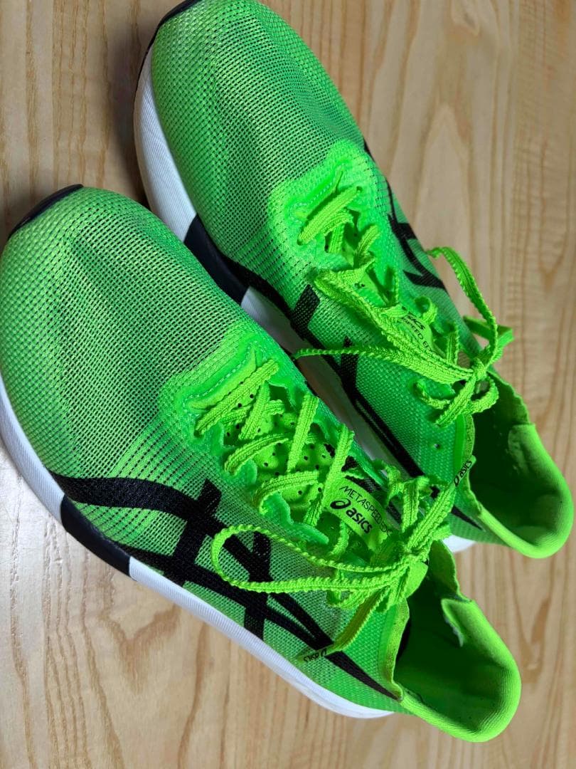 【極美品】アシックス メタスピードエッジ東京（ハザードグリーン）27.0cm