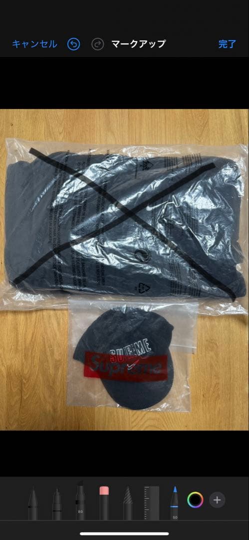 Supreme/Nikeブラック　コーデュロイキャップ(サイズFREE)