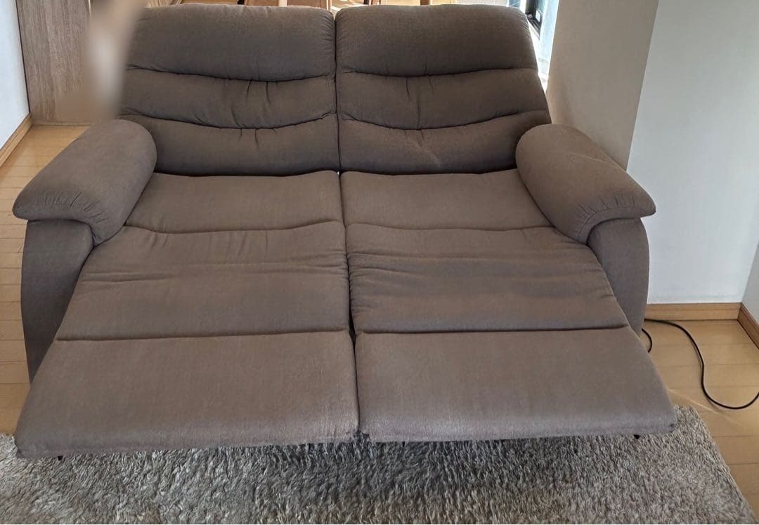 【値下げ交渉OK！】ニトリ電動リクライニングソファ　2人掛けソファ　ビリーバー3