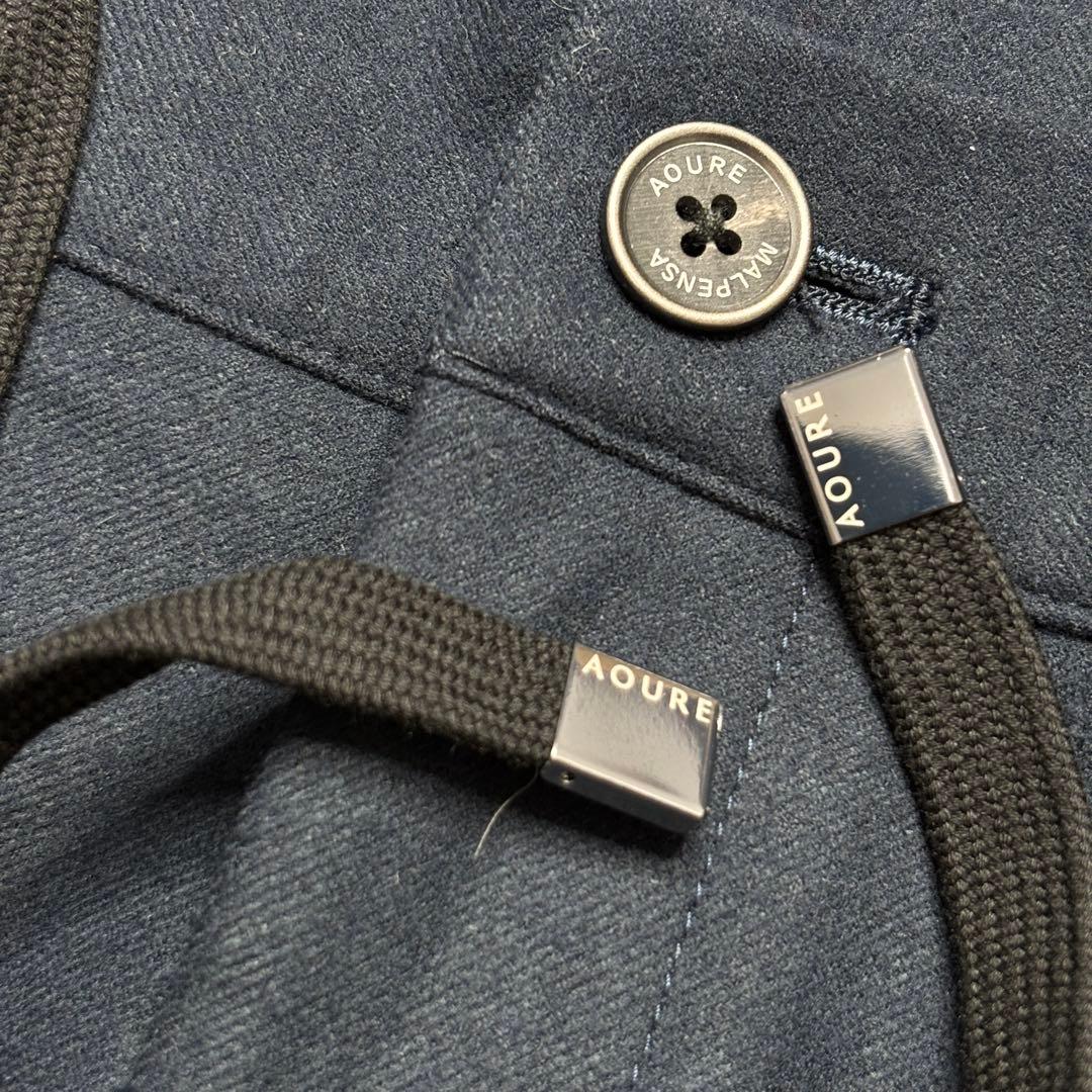 【美品】アウール マルペンサ パンツ 永久クリース ドローコード ネイビー XL