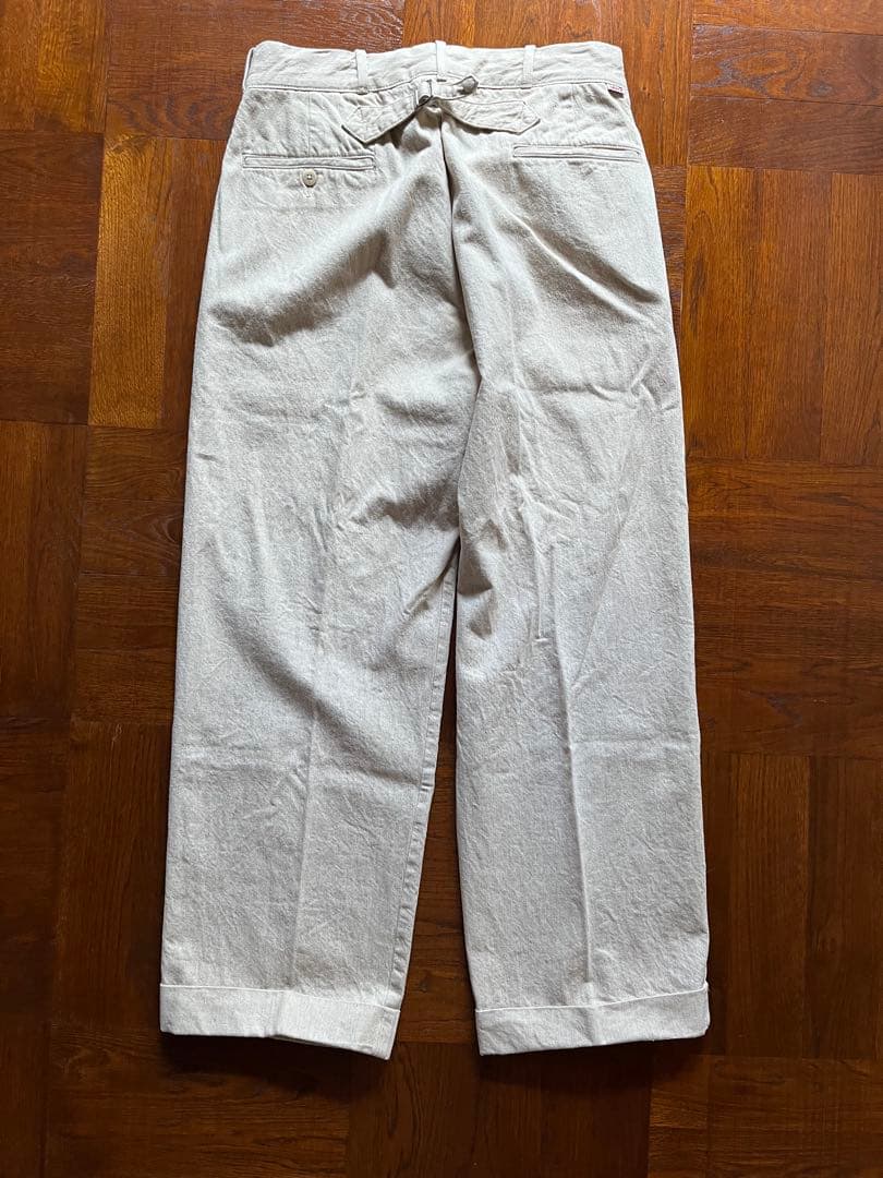 レア LVC 復刻 50s ワークパンツ 綿麻 リーバイス