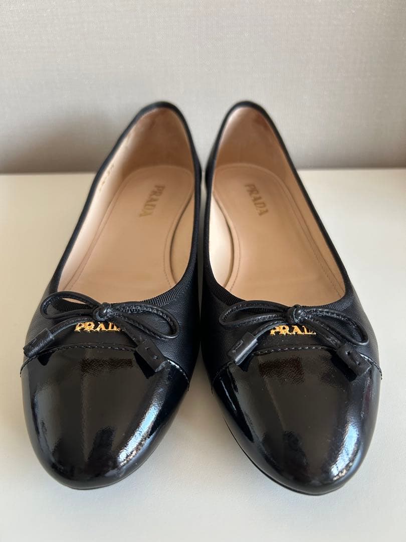 PRADA ブラック バレエシューズ 24cm