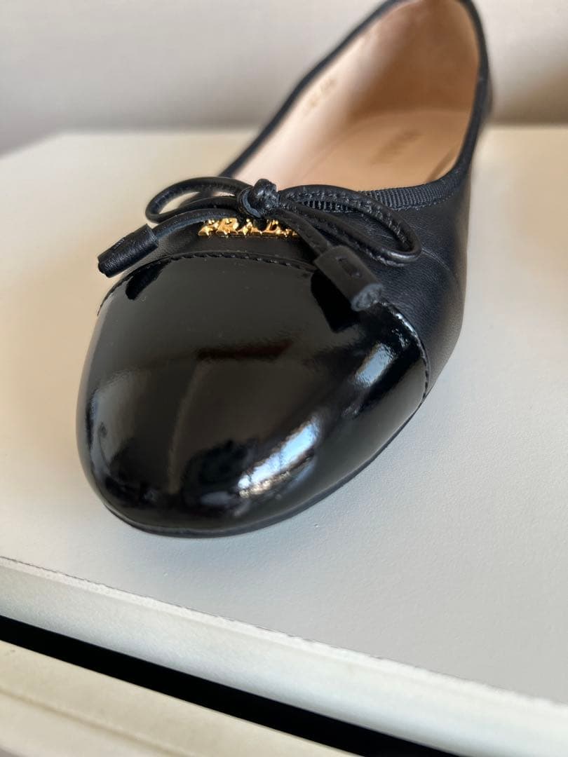 PRADA ブラック バレエシューズ 24cm