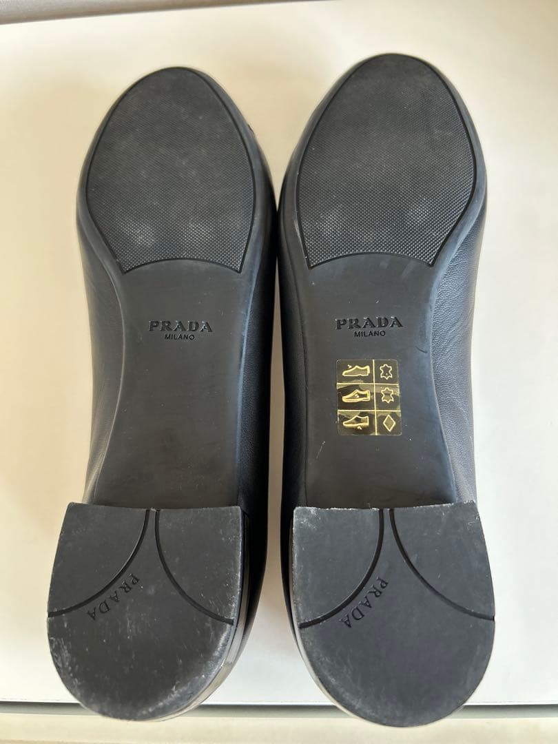 PRADA ブラック バレエシューズ 24cm