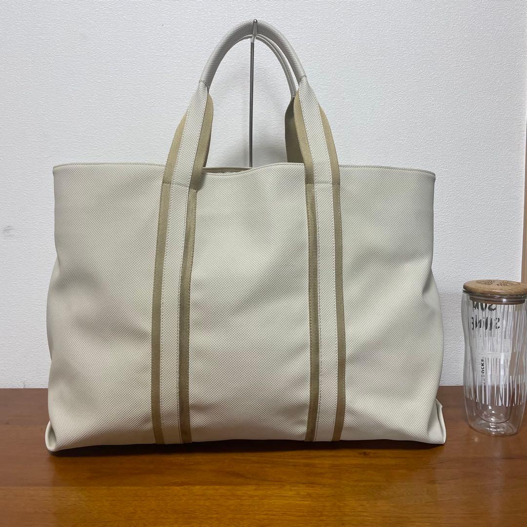 《極美品》ボッテガヴェネタ ナイロン×レザー ハンドバッグ ベージュ系