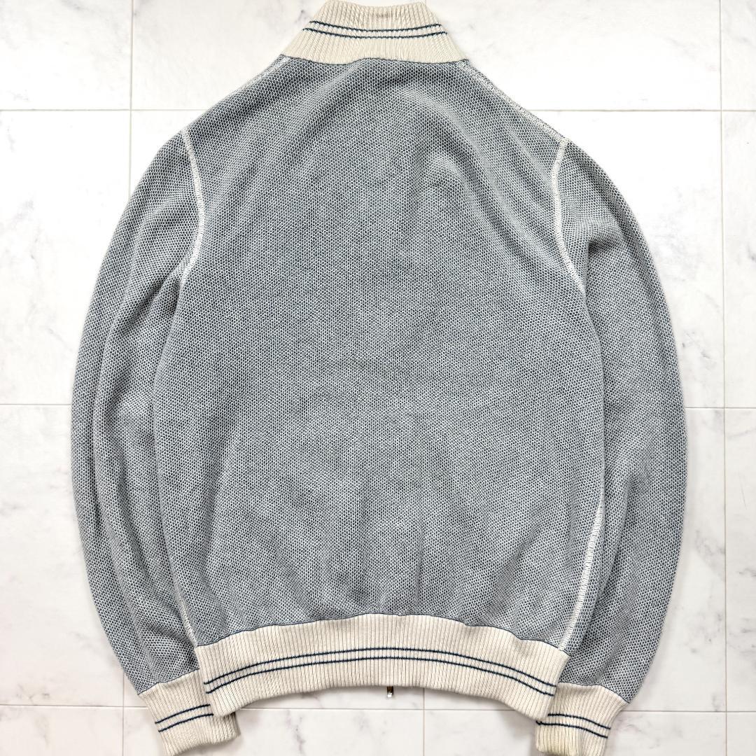 ロロピアーナ ニット カシミア シルク ブルー ドライバーズニット Lサイズ