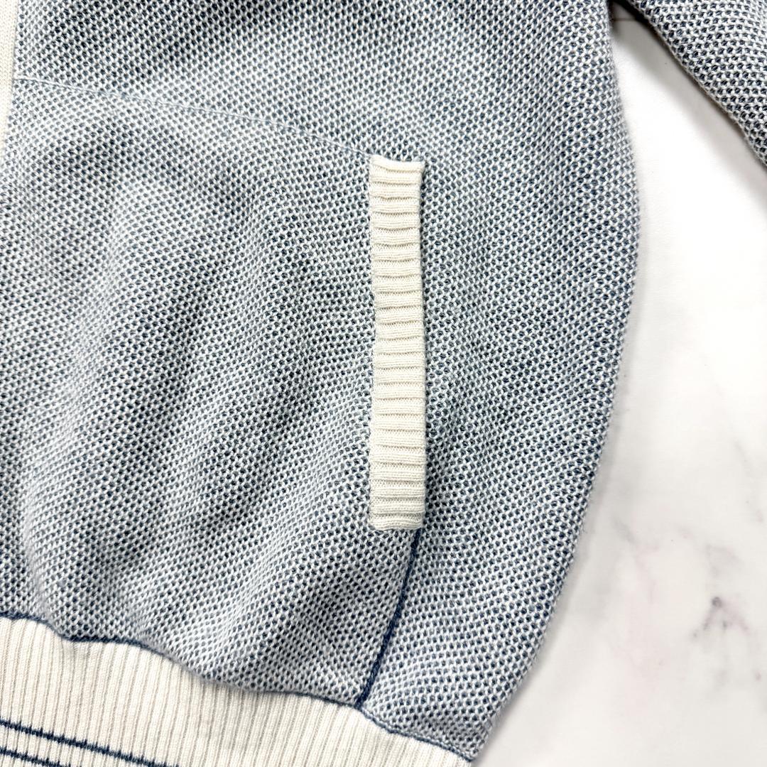 ロロピアーナ ニット カシミア シルク ブルー ドライバーズニット Lサイズ