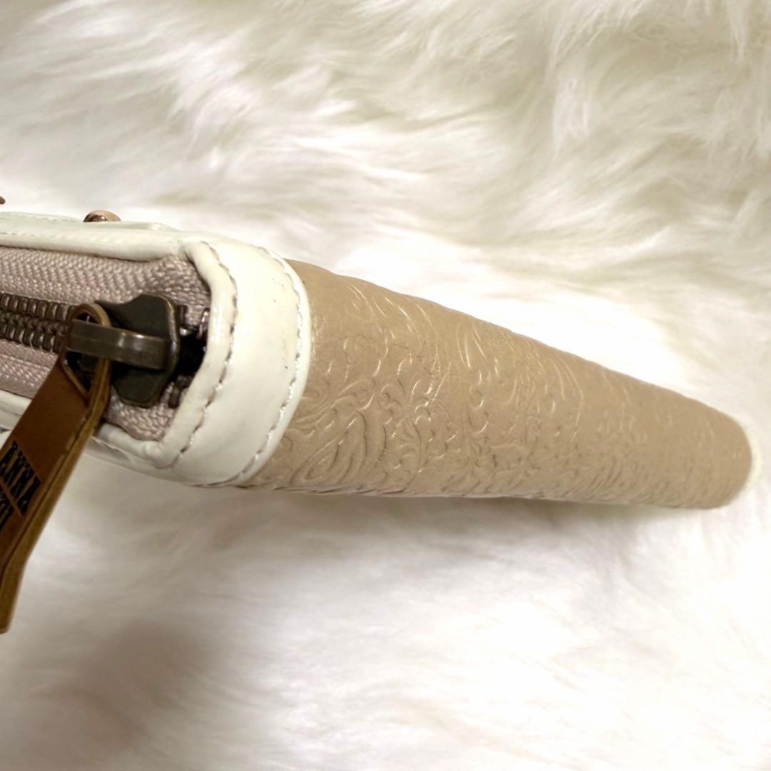 ANNA SUIアナスイ 長財布 セルパン アンティーク 白蛇 ゴールド