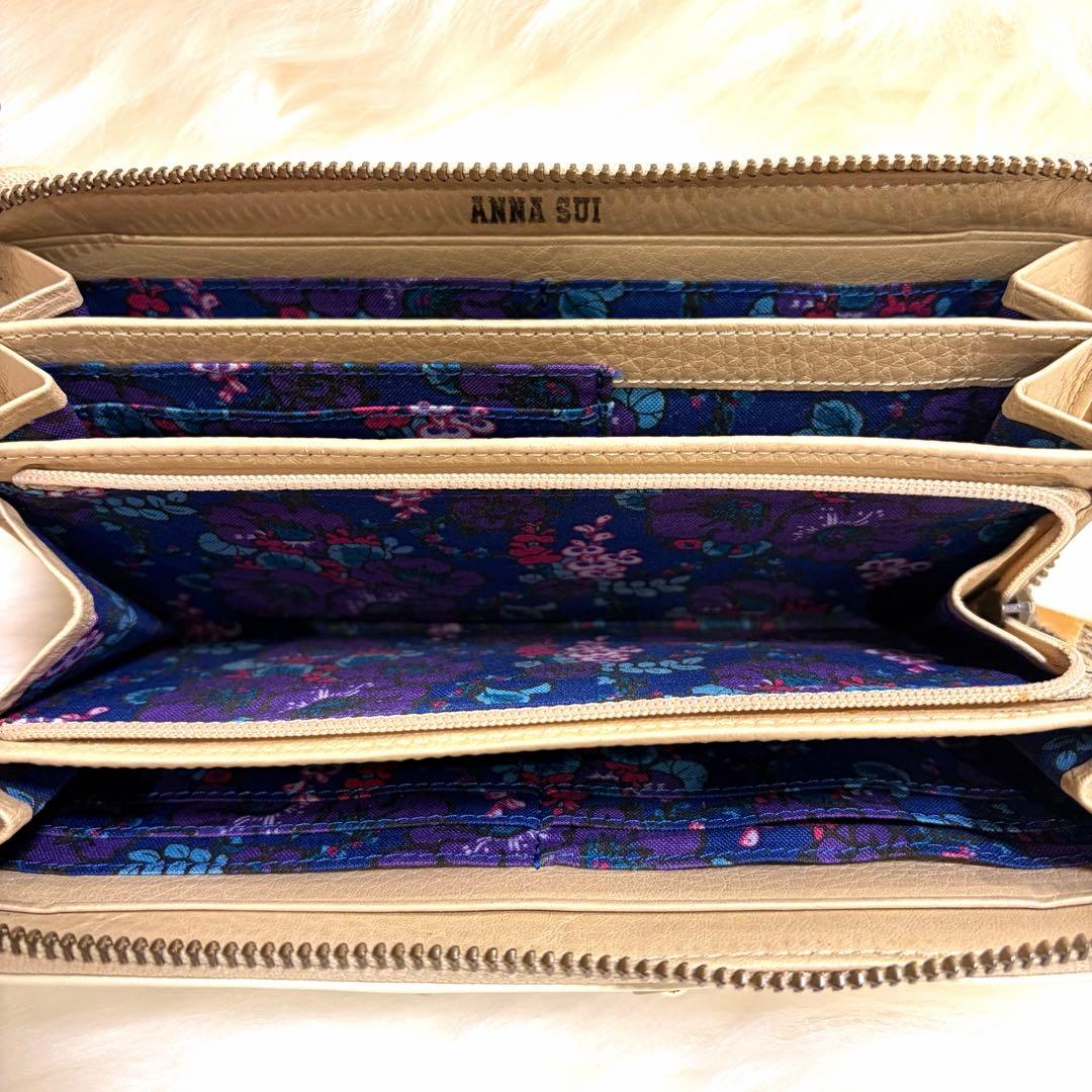 ANNA SUIアナスイ 長財布 セルパン アンティーク 白蛇 ゴールド