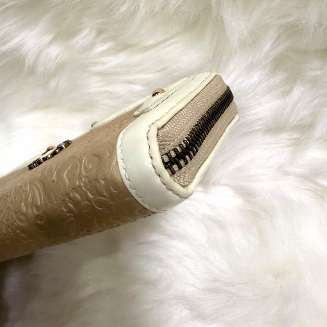 ANNA SUIアナスイ 長財布 セルパン アンティーク 白蛇 ゴールド