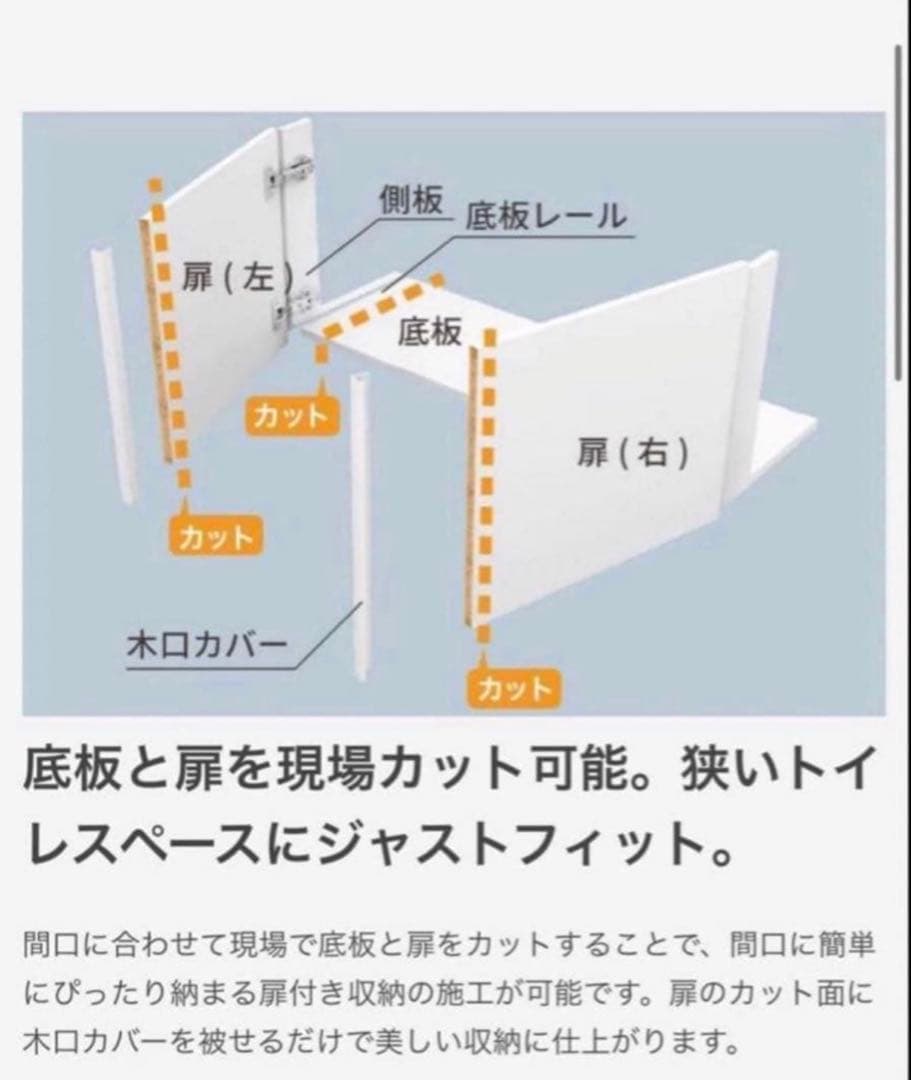 【ぎんちゃん】南海プライウッド　トイレ上部収納　TJHD-CW-A扉付