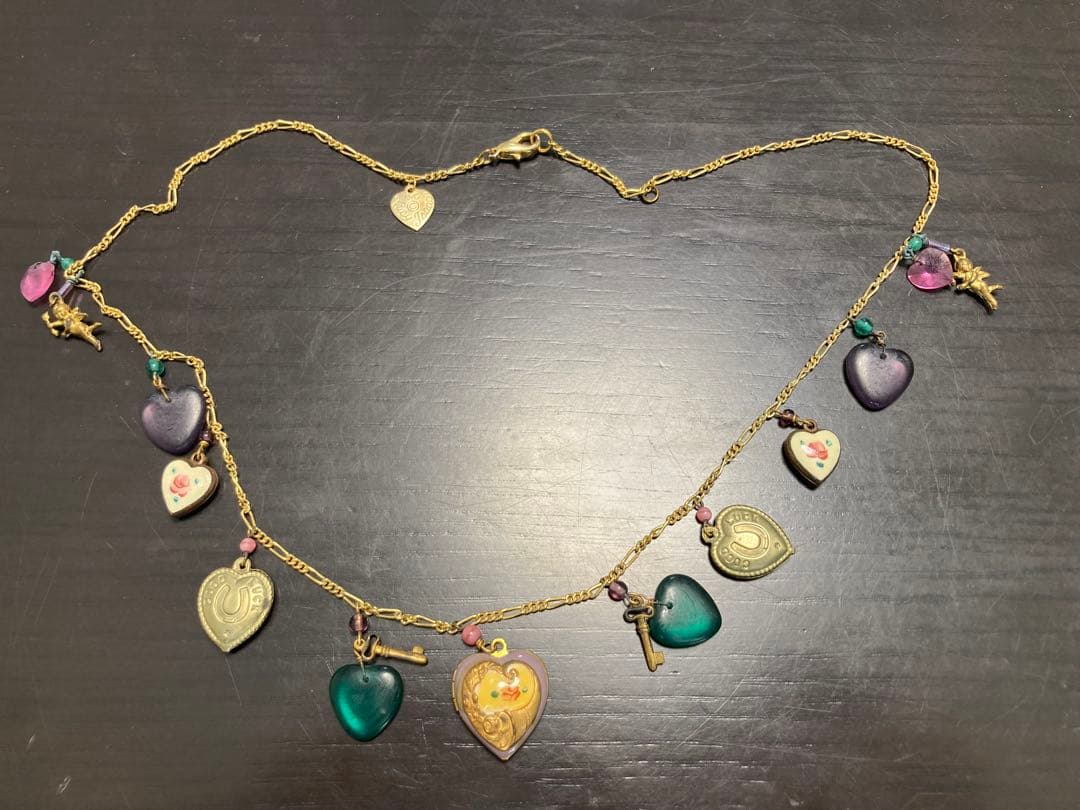 ヴィンテージ ルーシーアイザック ハート チャーム ロケット ネックレス