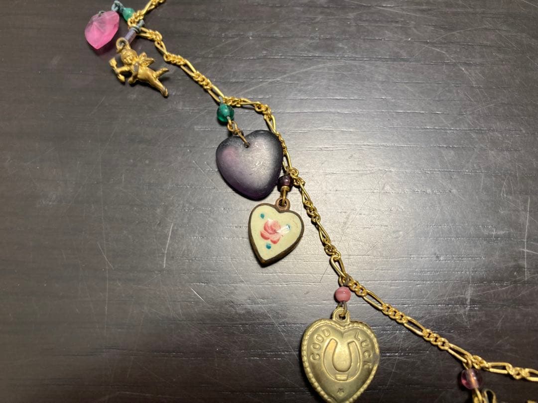 ヴィンテージ ルーシーアイザック ハート チャーム ロケット ネックレス