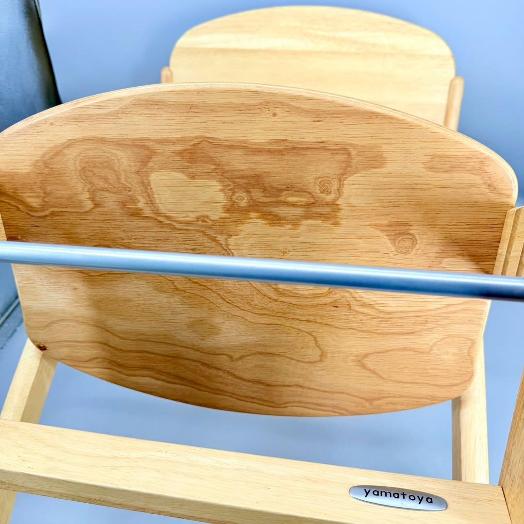 美品！　大和屋 すくすくチェア プラス テーブル＆ガード　ナチュラル