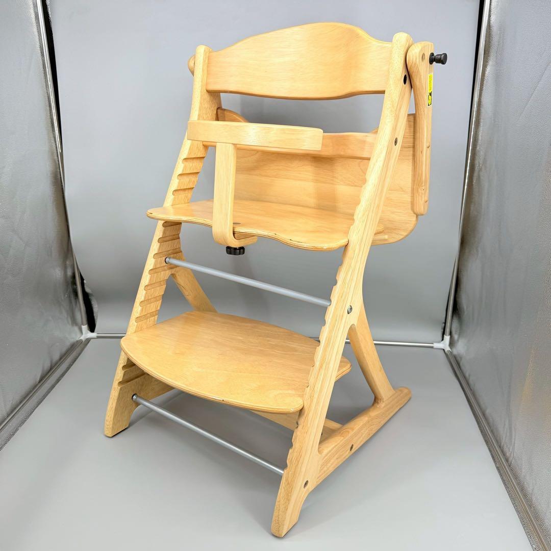 美品！　大和屋 すくすくチェア プラス テーブル＆ガード　ナチュラル