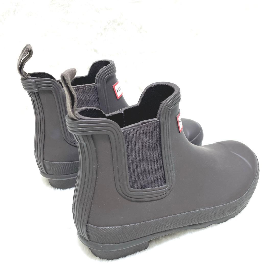 【美品】HUNTER ハンター　サイドゴア　レインブーツ ブラウン