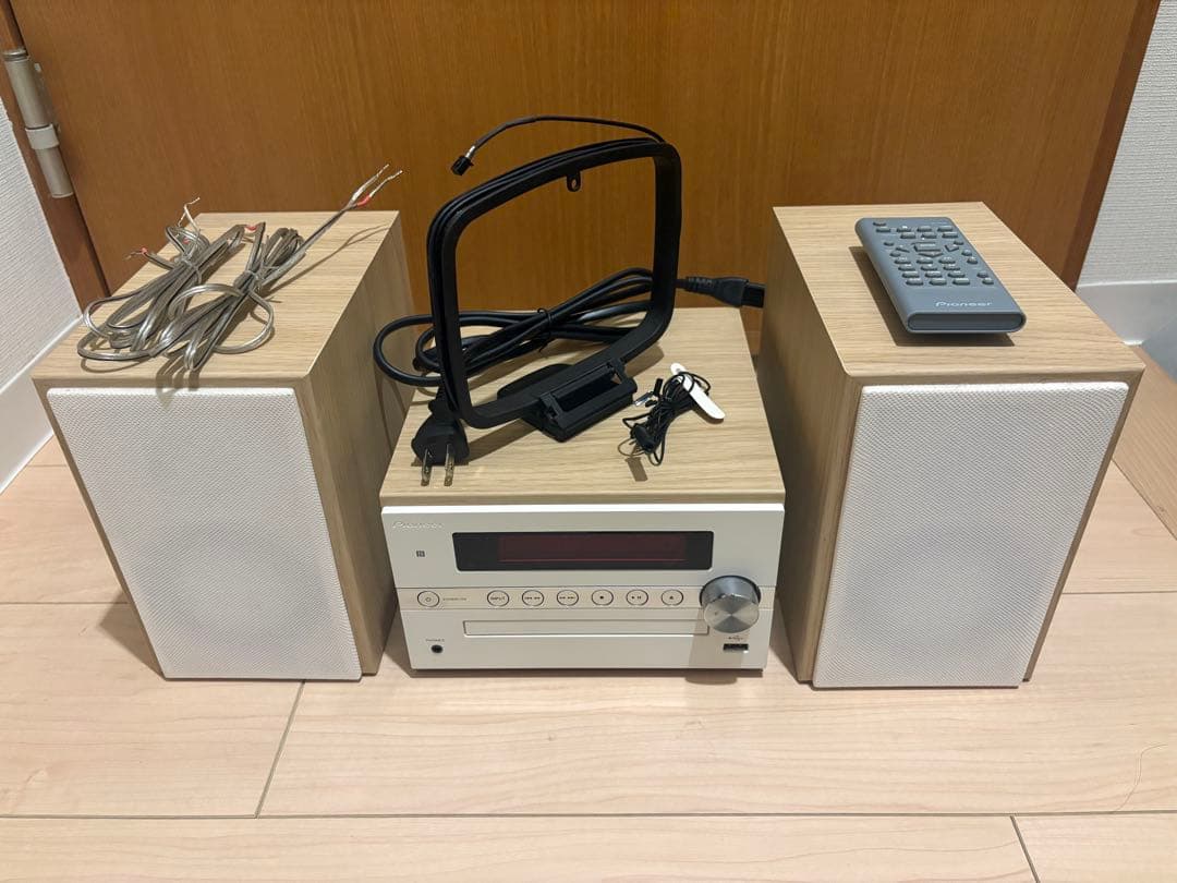 Pioneer X-CM56 ホワイト ミニコンポ リモコン付き パイオニア
