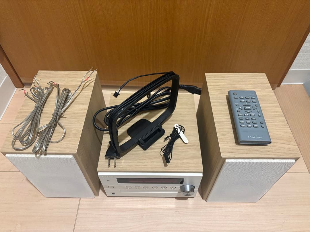 Pioneer X-CM56 ホワイト ミニコンポ リモコン付き パイオニア