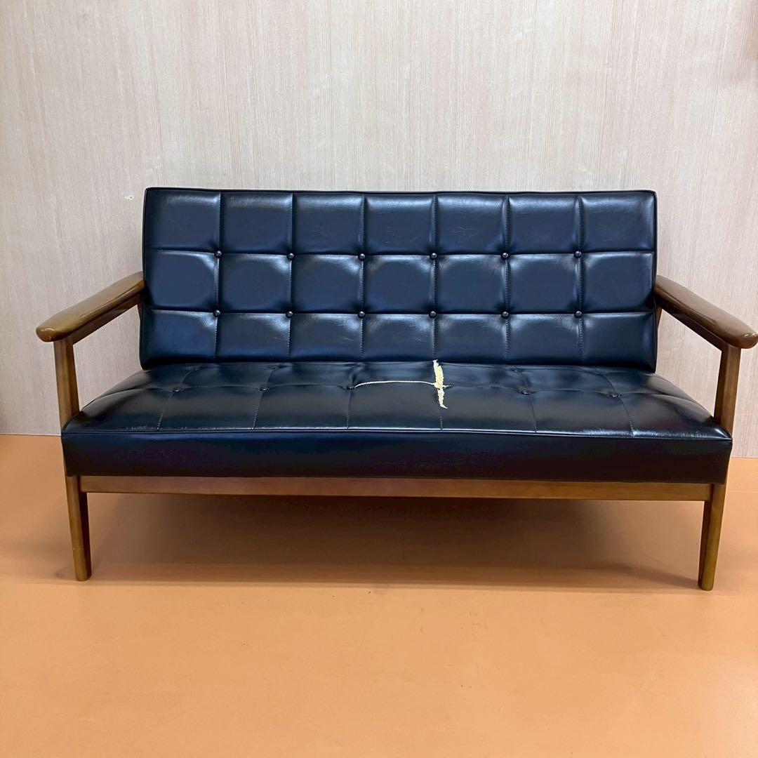 カリモク karimoku 60 Kチェア2シーター　ブラック