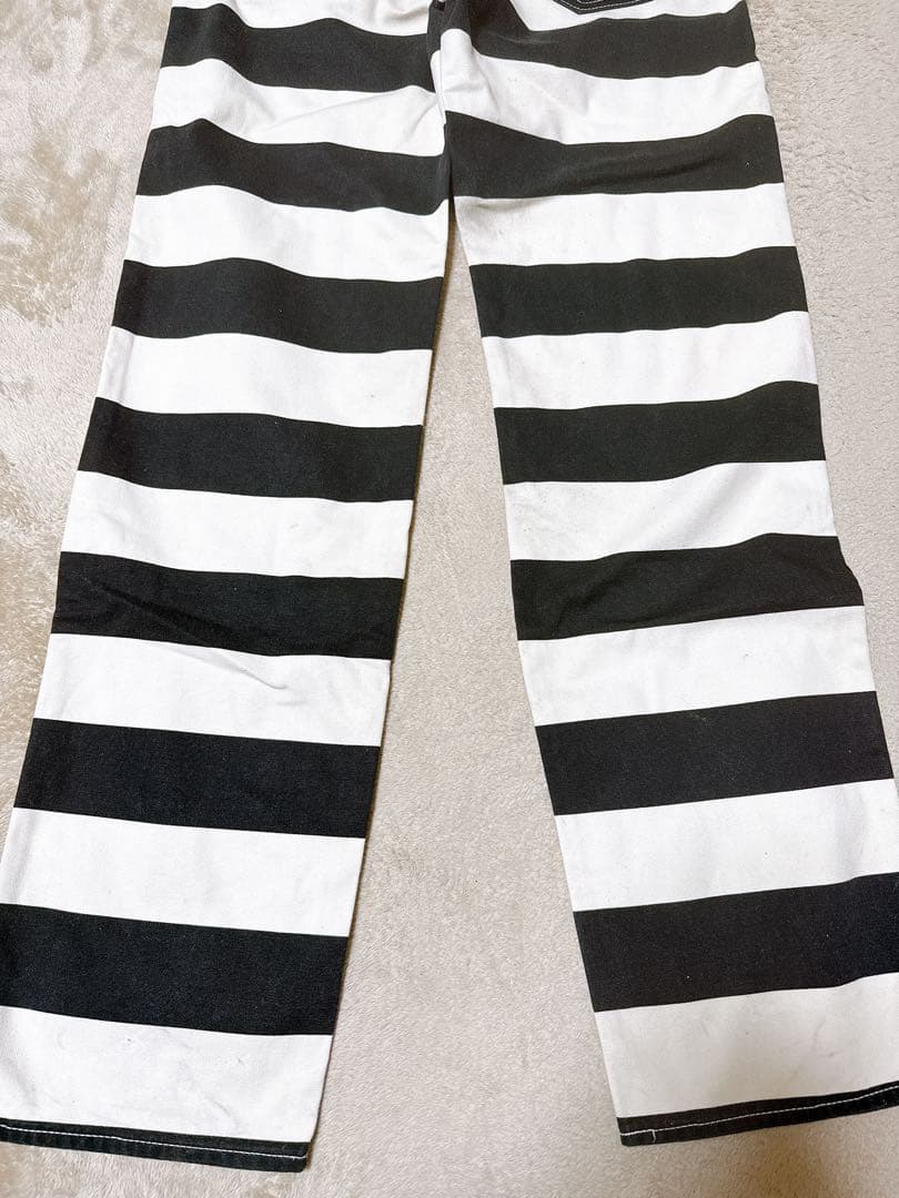 vansonバンソンボーダー⭐︎ワークパンツ⭐︎囚人パンツ⭐︎30インチ