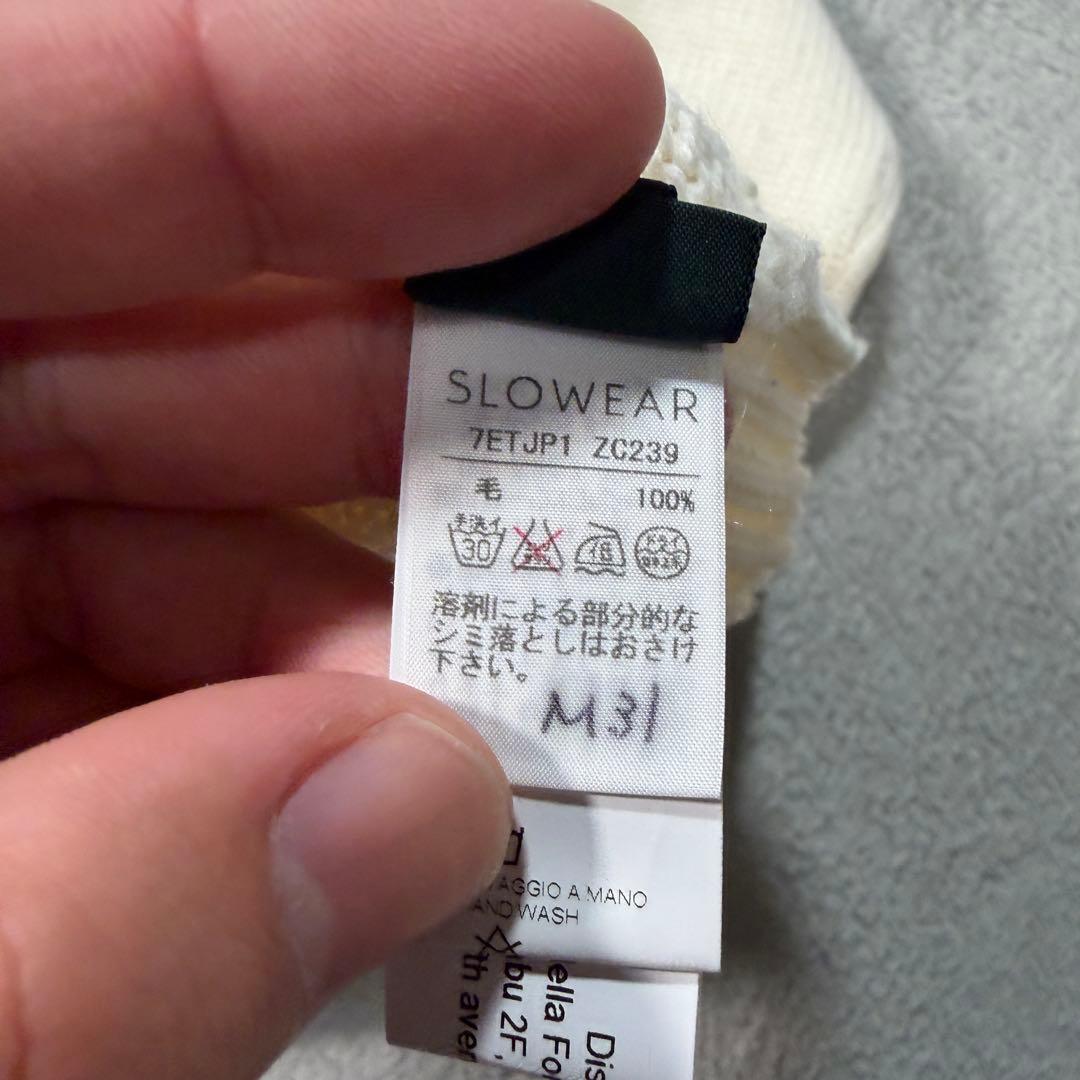 ザノーネ　5ゲージ　タートルネック　ニット　48サイズ　アイボリー