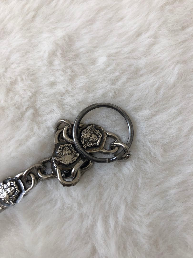 【美品】ジャンニヴェルサーチェ　ウォレットチェーン　シルバー　メデューサ