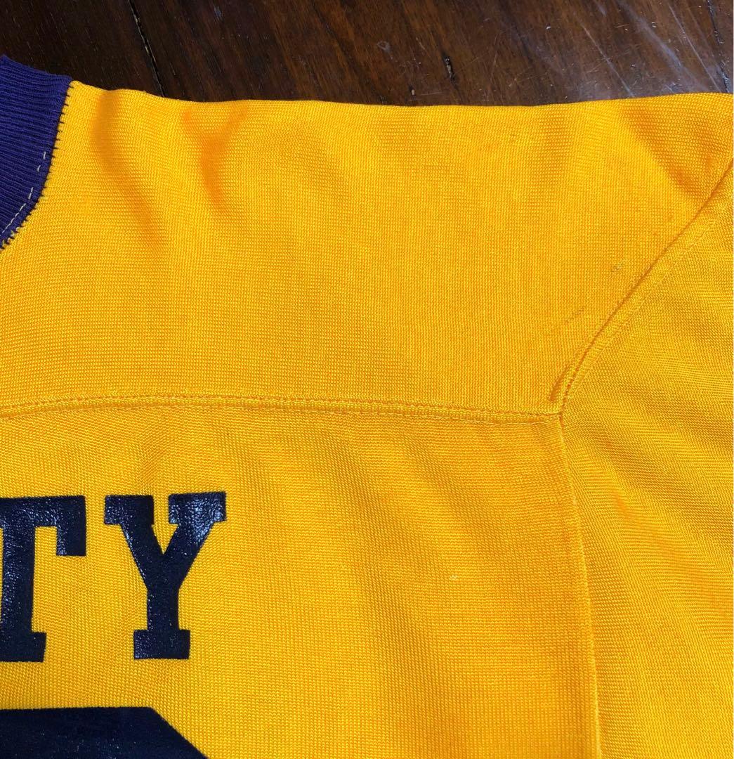 60sチャンピオン　フットボール　Tシャツ　カレッジ　70s 80s ナス紺