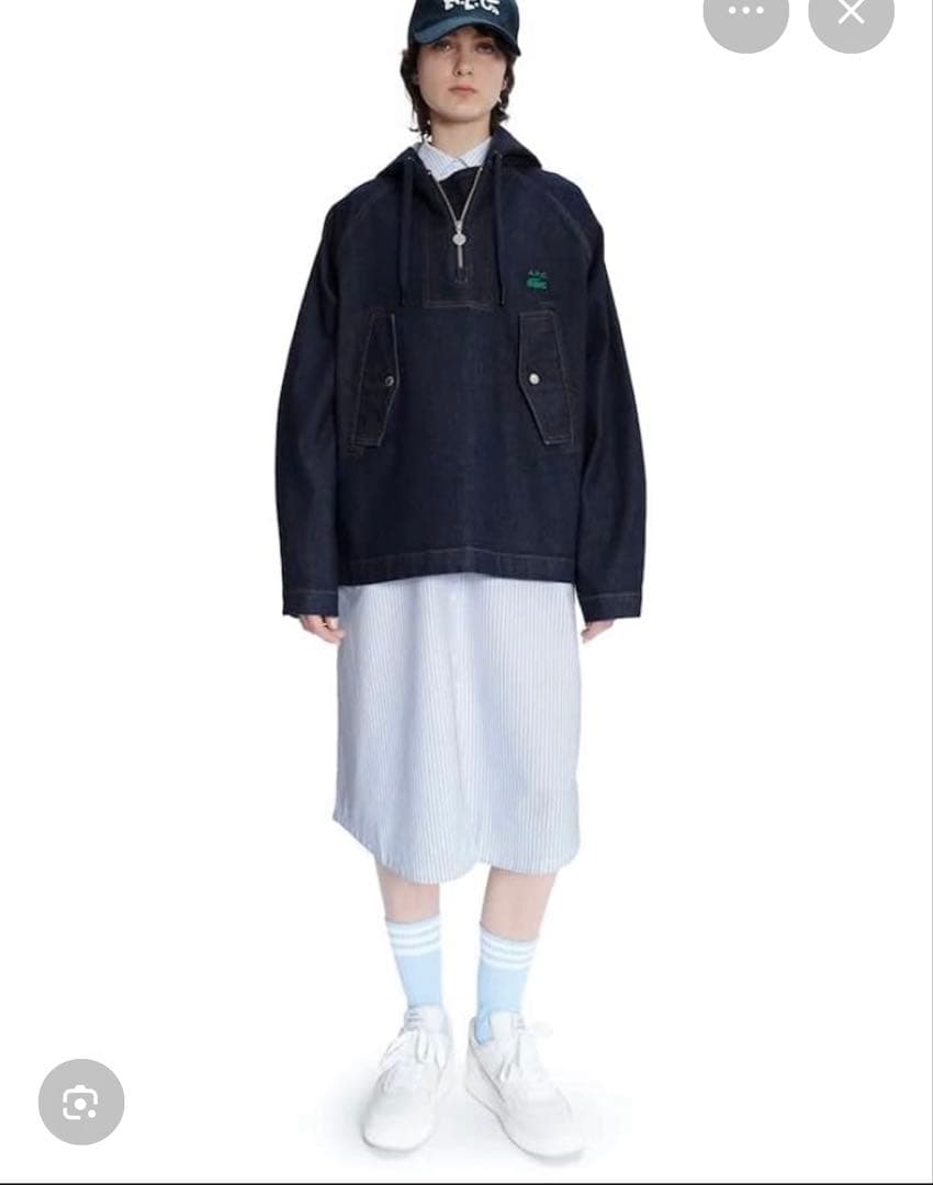 LACOSTE(ラコステ) サイズ:S x A.P.C ハーフジップデニムJKT