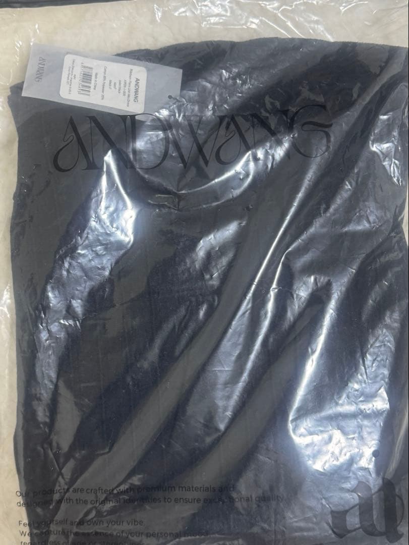 ワンピース ANDWANG Ribbon Flare Line Mini Dress