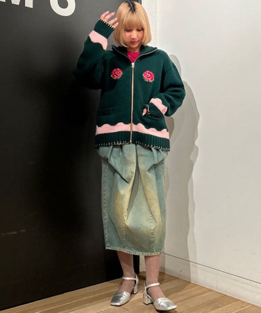 beams RURU MARY'S ルルメリー　ジャカードニットアウター