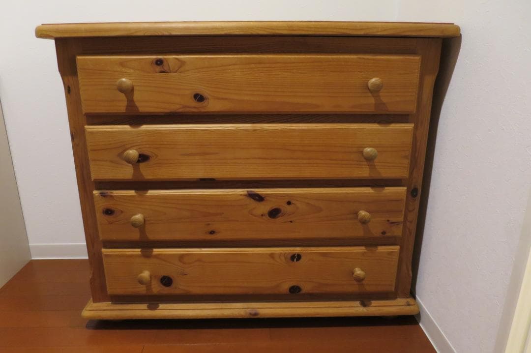 ビンテージパイン材★リビングチェスト　カントリースタイル　無垢材