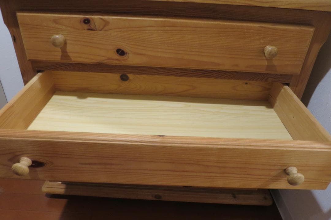 ビンテージパイン材★リビングチェスト　カントリースタイル　無垢材