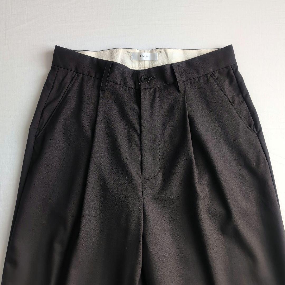 Cornier ウールスラックス ダークブラウン L